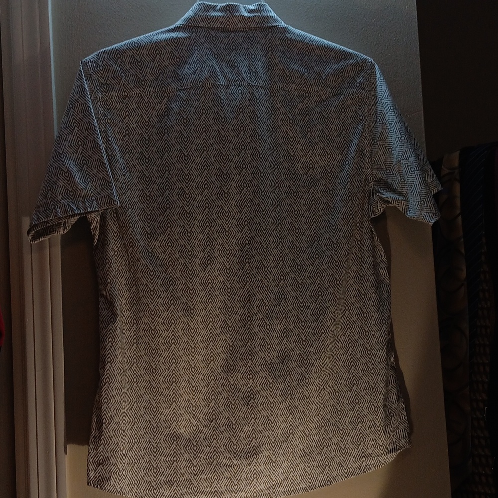 Ariat Men's Black and White Patterned Button Down Shirt - Picture 6 of 10